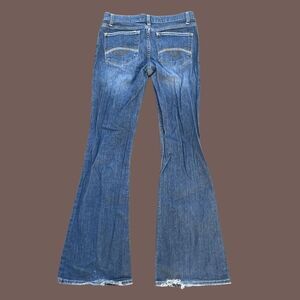 Mossimo Women's Blue Vintage Dark-Wash Mid-Rise Boot Cut Denim Jeans Size 7